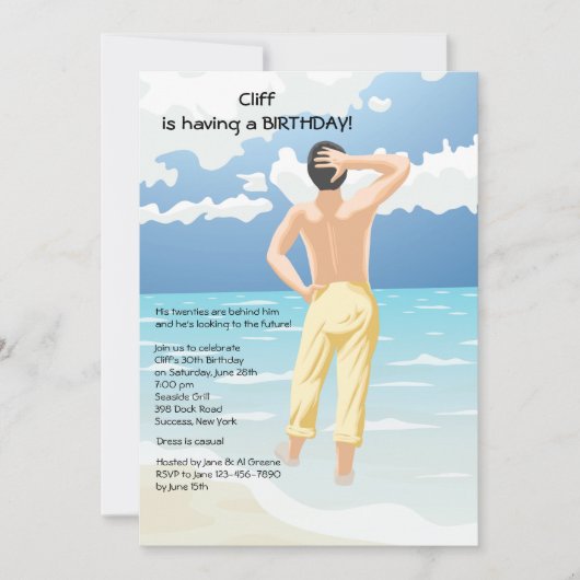 Watte im Meer Einladung (Vorderseite)