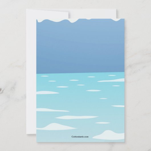 Watte im Meer Einladung (Rückseite)