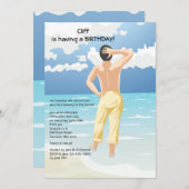 Watte im Meer Einladung (Vorne/Hinten)