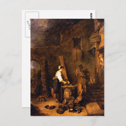 Watteau, Jean-Antoine Art Postkarte (Vorne/Hinten)