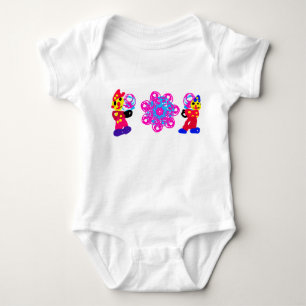 Wattebällchen und Clowns Baby Strampler
