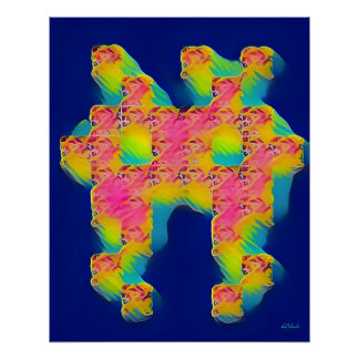 Wattebausch Weltraum-Invasor Poster