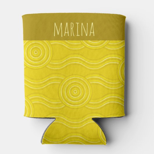 Wattle Customizable Name Australian Dreamtime Dosenkühler (Rückseite)