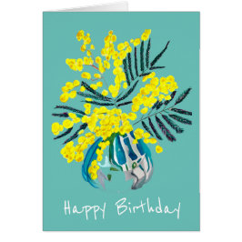 Wattle Mimosa Blume Art Australien