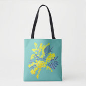 Wattle Mimosa Blume Art Australien Tasche (Vorderseite)