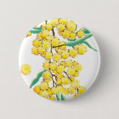 Wattle sagt Australien Button (Vorderseite)
