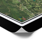 Watts Bar Lake Tennessee Satellite Poster Karte (Ecke)