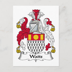 Watts-Familienwappen Postkarte
