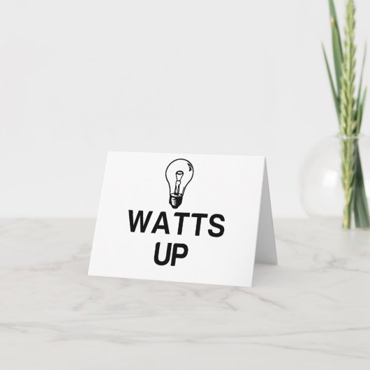 WATTS UP LIGHT BULB - Copy Dankeskarte (Vorderseite)