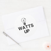 WATTS UP LIGHT BULB - Copy Runder Aufkleber (Umschlag)