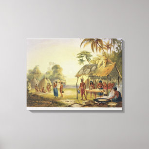 Watu Ticaba, ein Wapisiana Dorf, 'von den Leinwanddruck