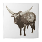 Watusi Cow Fliese (Vorderseite)