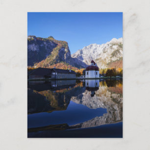 Watzmann Mountain und St Bartholomew's Church Postkarte