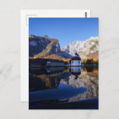 Watzmann Mountain und St Bartholomew's Church Postkarte (Vorne/Hinten)