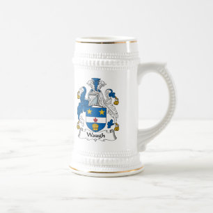 Waugh Familienwappen Bierglas