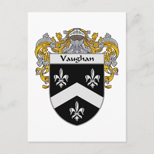 Waughan-Wappen (mantled) Postkarte (Vorderseite)