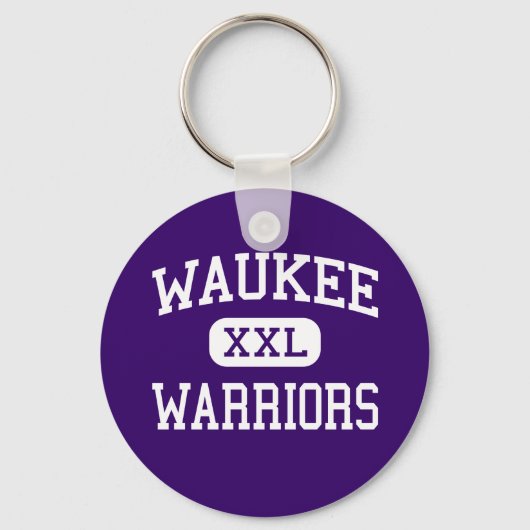 Waukee - Krieger - High School - Waukee Iowa Schlüsselanhänger (Vorderseite)