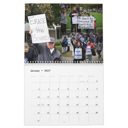 Waukegan Lehrer-Streik Kalender (Jan 2027)