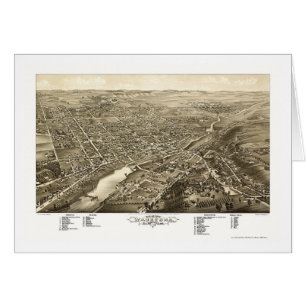 Waukesha, panoramische Karte WI - 1880
