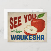 Waukesha Wisconsin Apple - Vintage Travel Postkarte (Vorne/Hinten)
