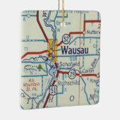 Wausau WI Karte Keramikornament (Rechts)