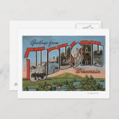 Wausau, Wisconsin - Große Buchstabenszenen Postkarte (Vorne/Hinten)