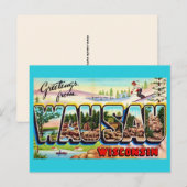 Wausau Wisconsin Grußpostkarte Postkarte (Vorne/Hinten)