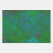 Wave 3 Green Mixed Media Set of Wrapping Paper Geschenkpapier Set (Vorderseite 3)
