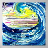 Wave Abstraction von Fiona Poster (Vorne)