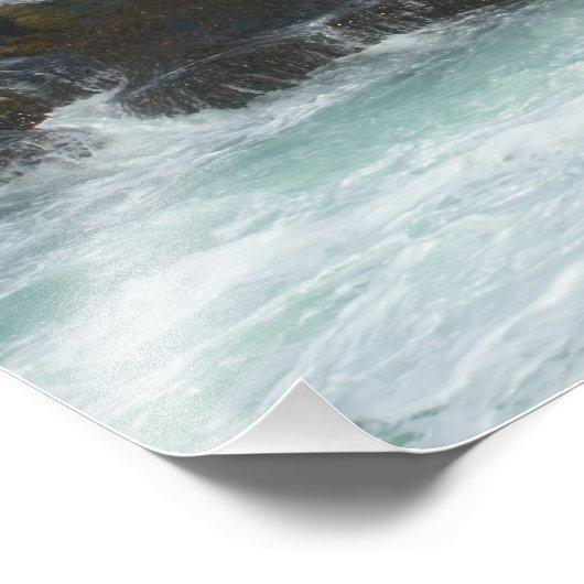 Wave action at Pemaquid Point, Maine Fotodruck (Ecke)