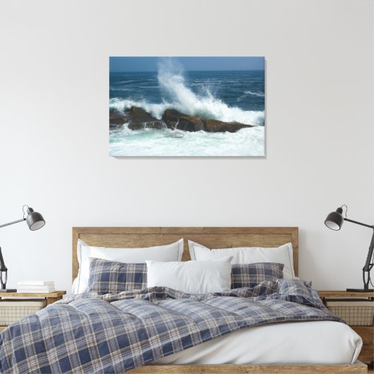 Wave action at Pemaquid Point, Maine Leinwanddruck (Insitu (Schlafzimmer))