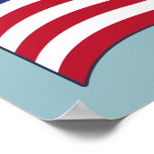 Wave American Flag Art Poster (Ecke)