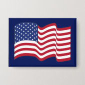 Wave American Flag Button (Vorderseite)