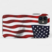 Wave American Flag Case-Mate iPhone Hülle (Rückseite (Horizontal))