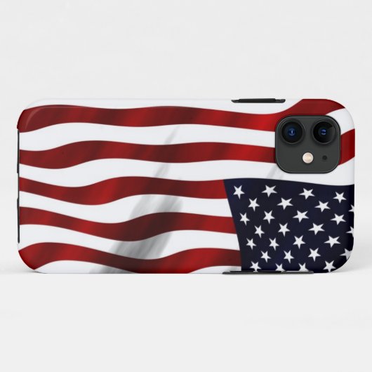 Wave American Flag Case-Mate iPhone Hülle (Rückseite (Horizontal))