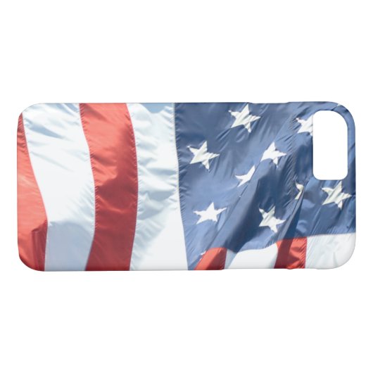 Wave American Flag Case-Mate iPhone Hülle (Rückseite (Horizontal))