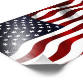 Wave American Flag Fotodruck (Ecke)