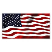 Wave American Flag Fotodruck (Vorne)