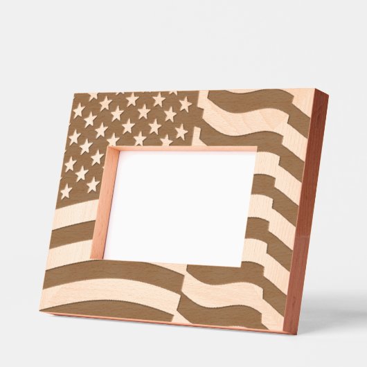 Wave American Flag Geätzte Rahmen (Links)