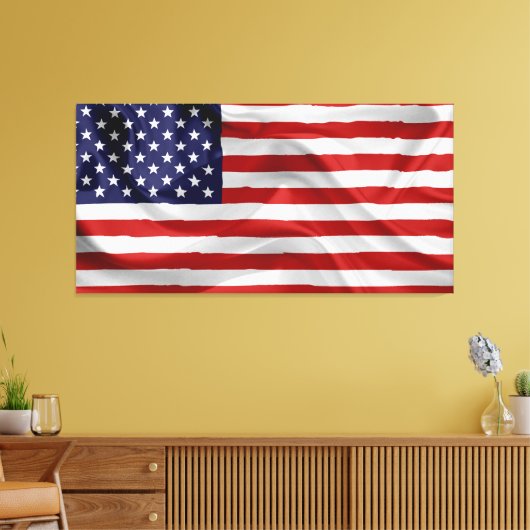 Wave American Flag Leinwanddruck (Insitu (Wohnzimmer))