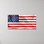 Wave American Flag Leinwanddruck (Vorderseite)