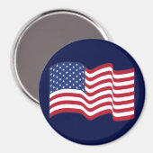 Wave American Flag Magnet Geschenk (Vorderseite/Rückseite)