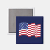 Wave American Flag Magnet Geschenk (Vorderseite/Rückseite)