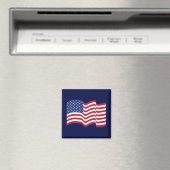 Wave American Flag Magnet Geschenk (In Situ (Geschirrspüler))