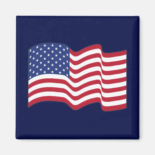 Wave American Flag Magnet Geschenk (Vorne)