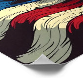 Wave American Flag Poster (Ecke)