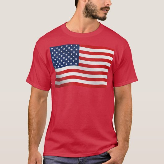 Wave American Flag T-Shirt (Vorderseite)