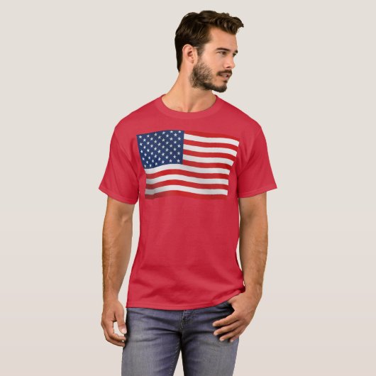 Wave American Flag T-Shirt (Vorne ganz)