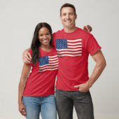 Wave American Flag T-Shirt (Unisex)