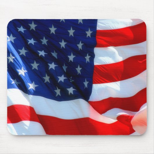 Wave American FlagFoto Mouse Pad Mousepad (Vorne)